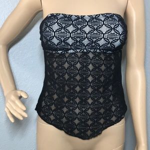 Red Camel Crochet Swim Top